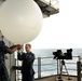 Weather balloon launch from USS Ronald Reagan