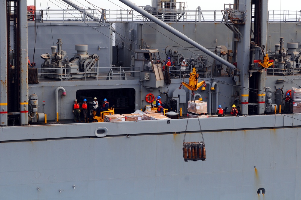 USS Ronald Reagan replenishment at sea