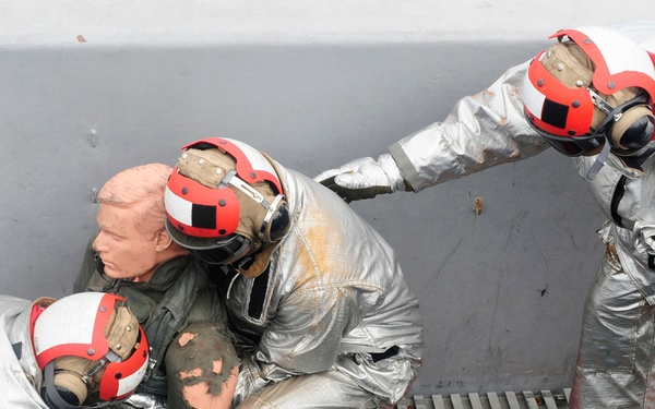 Sailors conduct drills