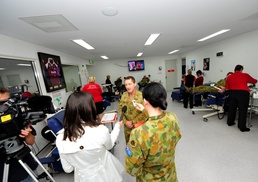 Australian Defense Force give blood during the Talisman Sabre Exercise 2011