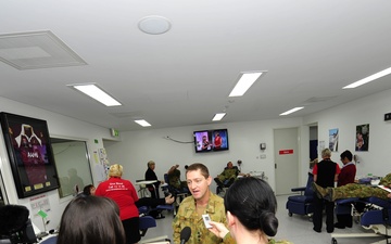 Australian Defence Force troops donate blood
