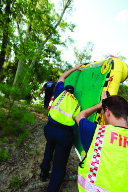 Firefighters conduct marsh rescue training