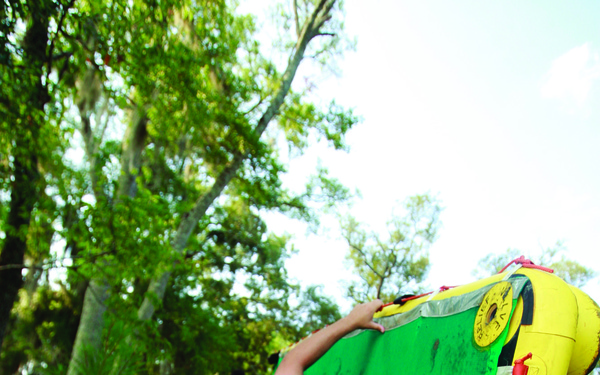 Firefighters conduct marsh rescue training