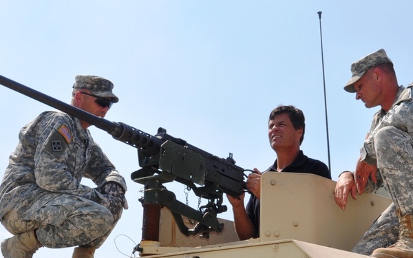 NASCAR's Michael Waltrip visits Camp Atterbury