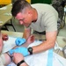 Soldiers with 1st Battalion, 63rd Armor Regiment, maintain proficiency in intravenous aid