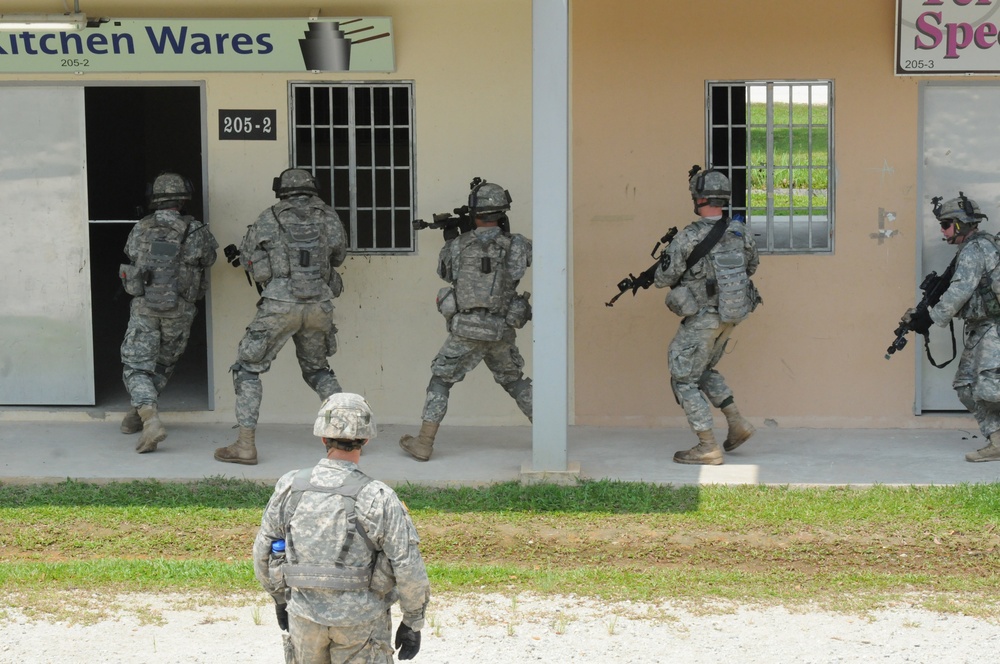 Strykers train in Singapore