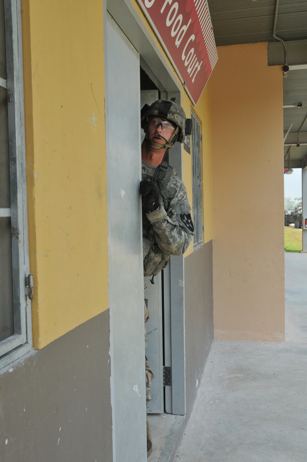 Strykers train in Singapore