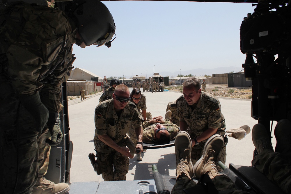 First Air Cavalry, German medical personnel conduct joint training in Afghanistan