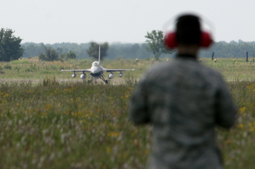 Air National Guard aircraft departing Ukraine during SAFE SKIES