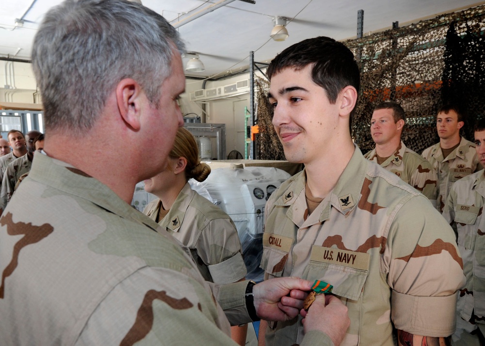 Medal ceremony at Naval Support Activity Bahrain