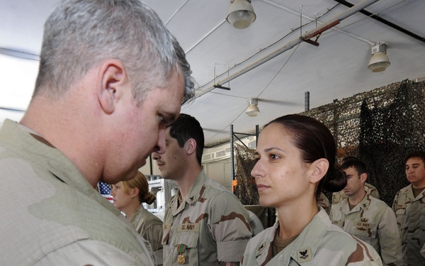 Medal ceremony at Naval Support Activity Bahrain
