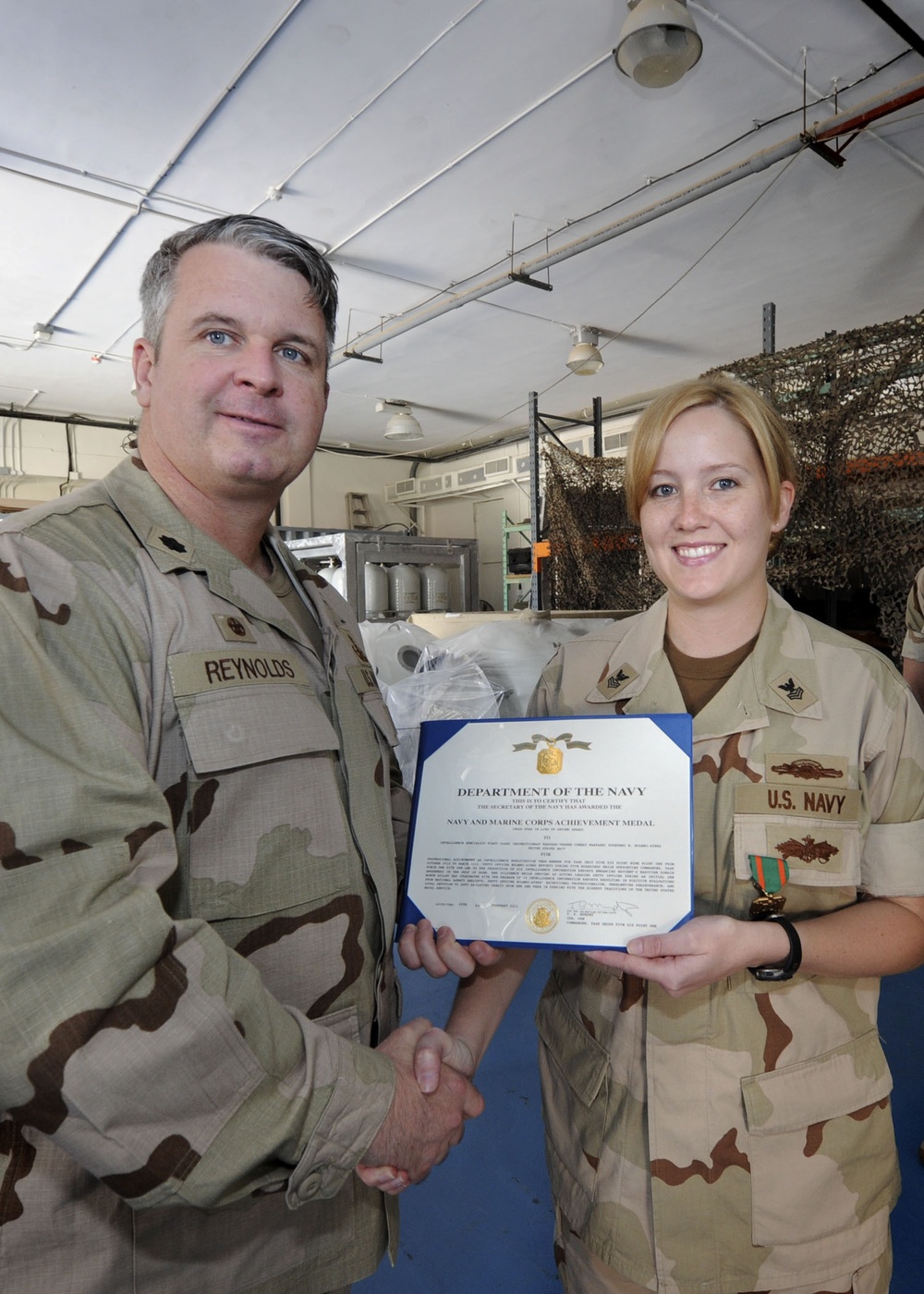 Medal ceremony at Naval Support Activity Bahrain