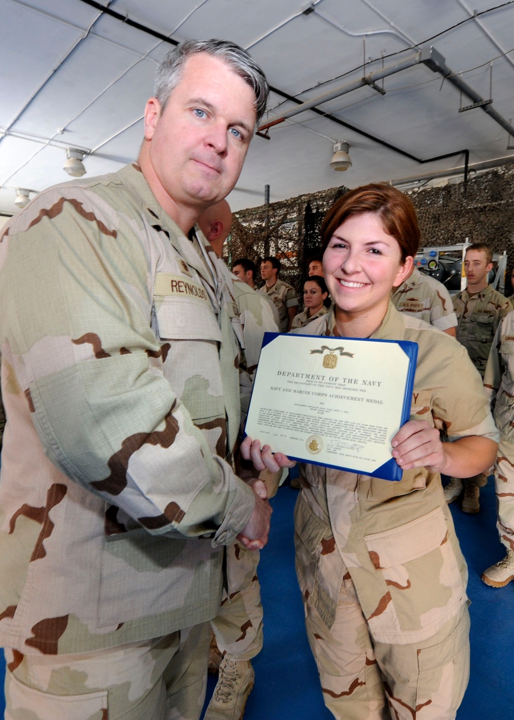 Medal ceremony at Naval Support Activity Bahrain