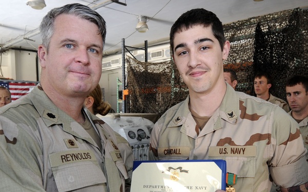 Medal ceremony at Naval Support Activity Bahrain