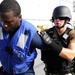 Simulated ship boarding exercise aboard USS WASP