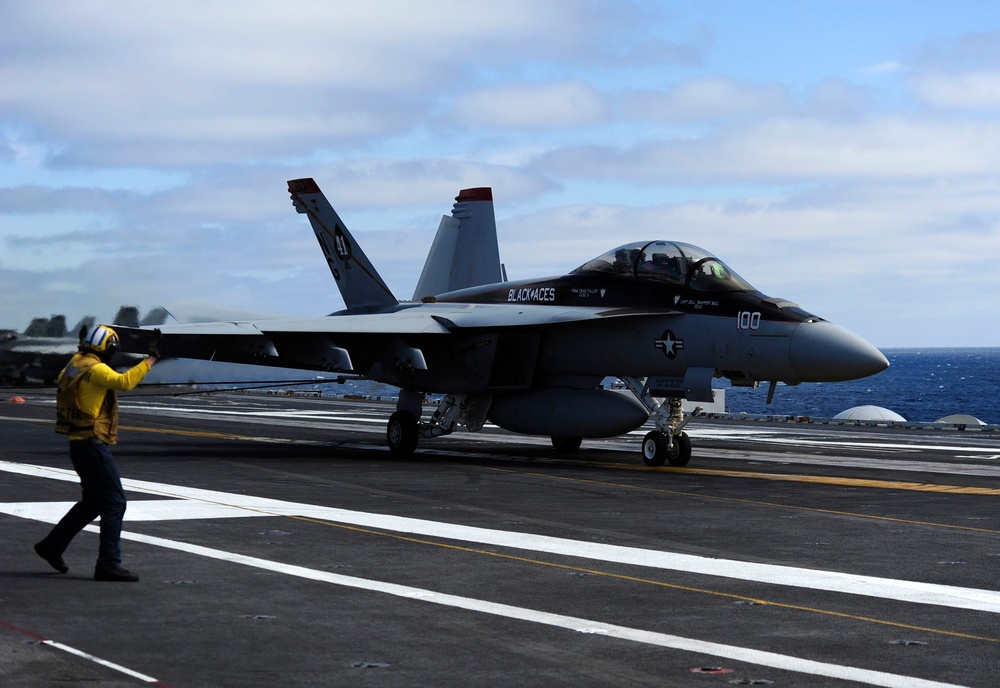 Flight operations aboard USS John C. Stennis