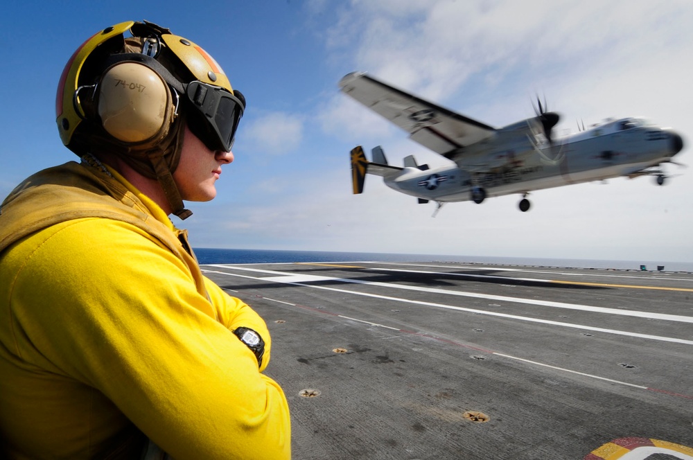 Flight operations aboard USS John C. Stennis