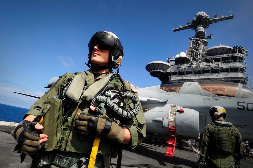 Flight operations aboard USS John C. Stennis