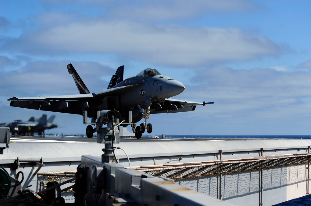 Flight operations aboard USS John C. Stennis
