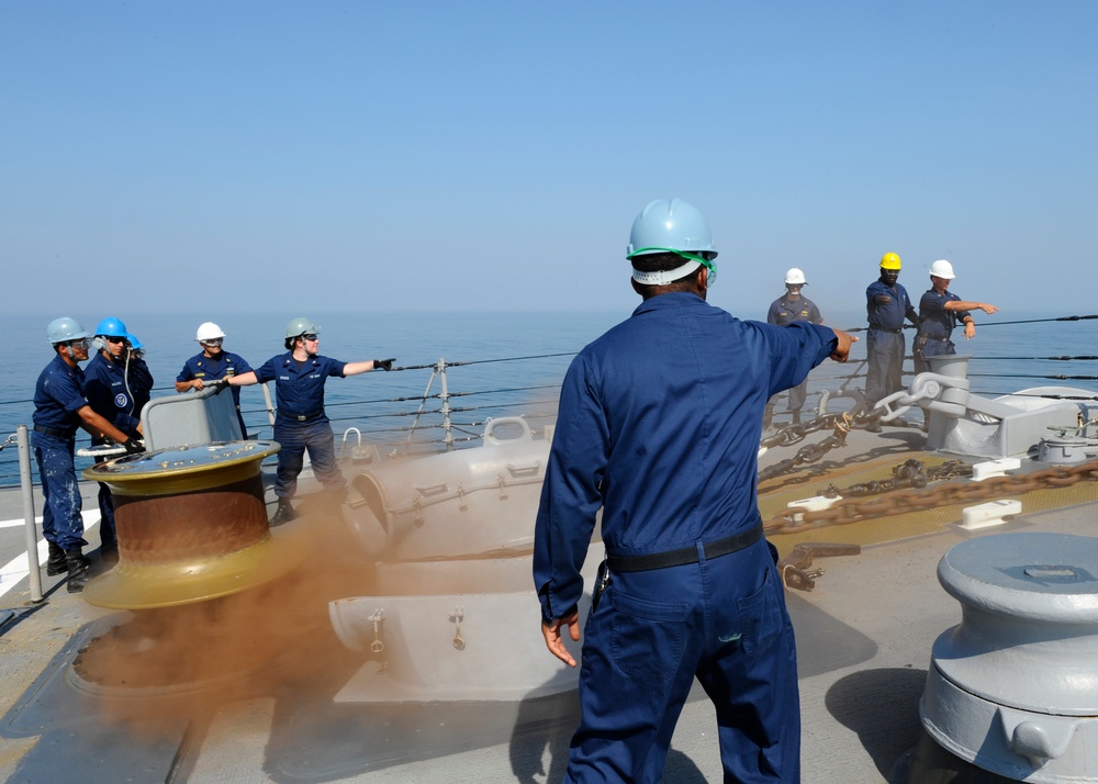 USS Nitze sea and anchor exercise