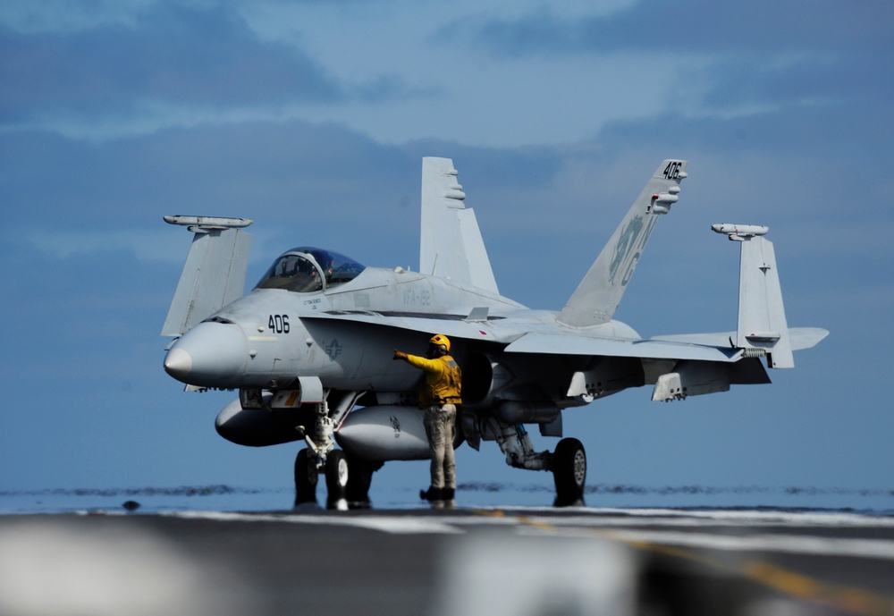 Flight operations aboard USS John C. Stennis