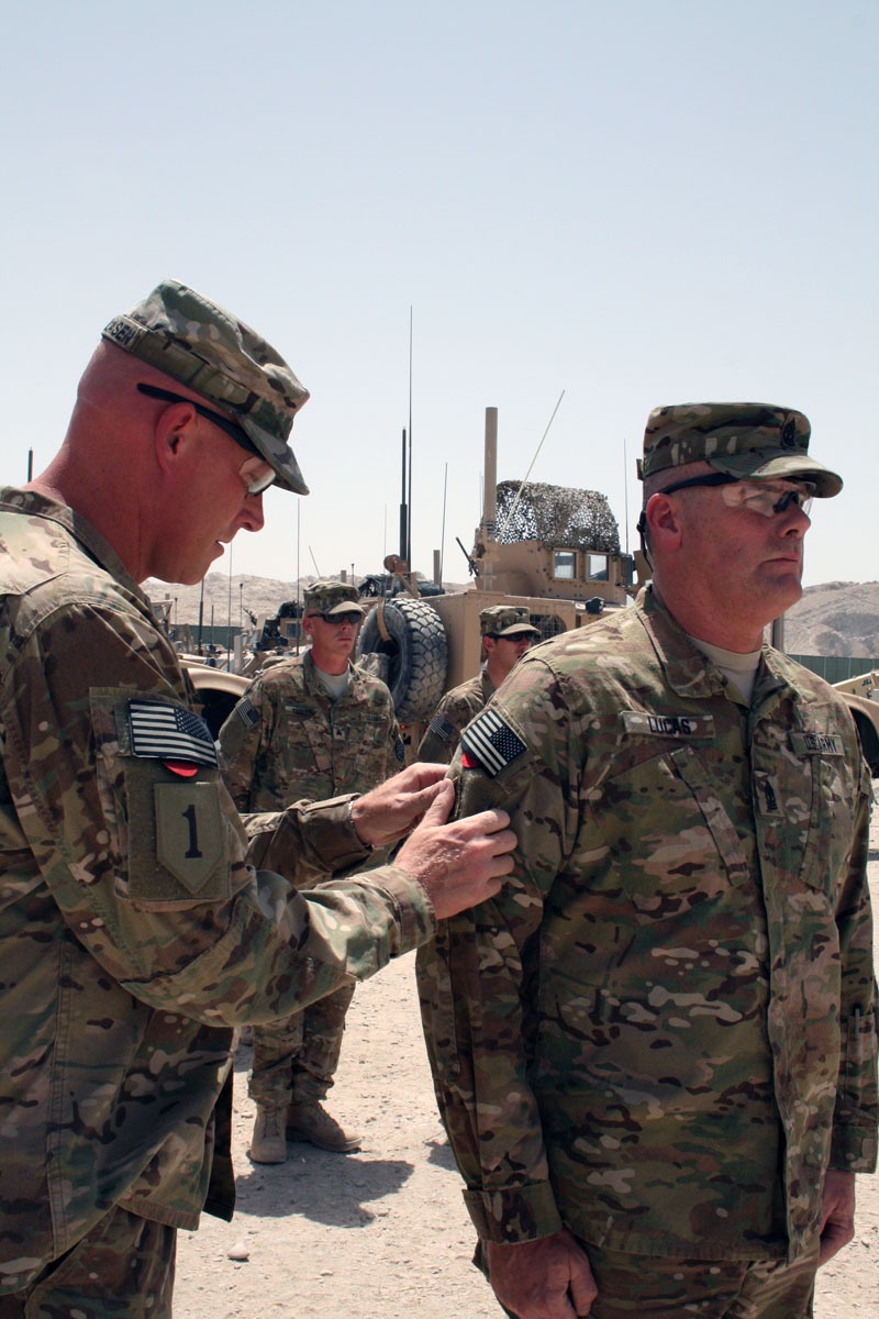 First sergeant patch awarded