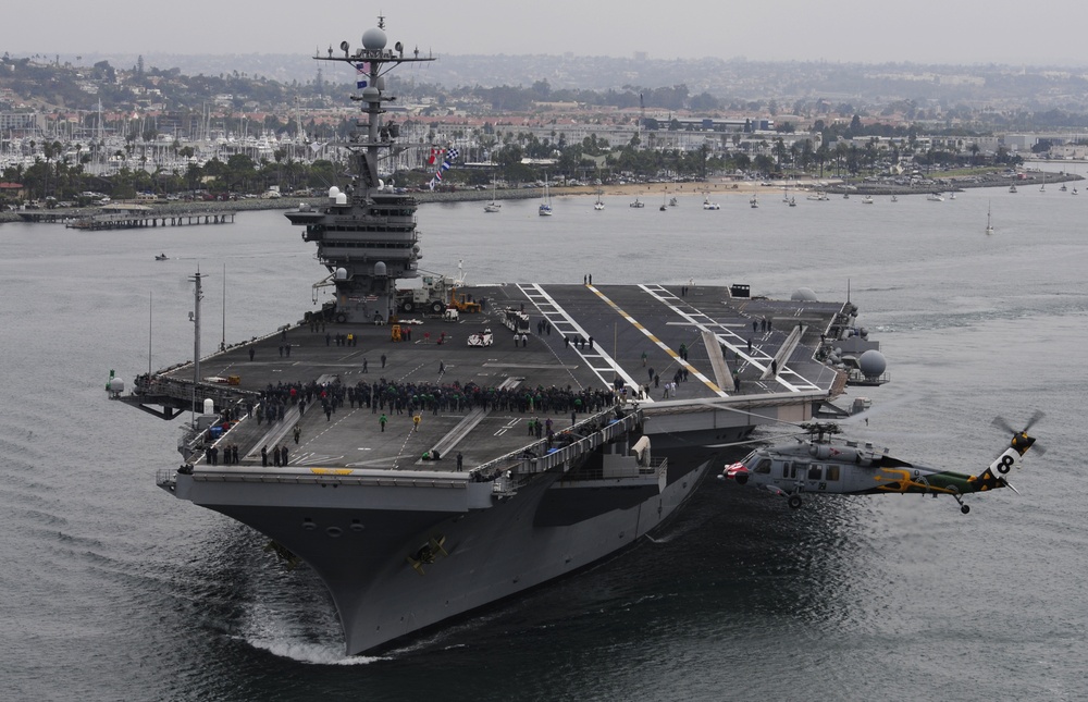 USS John C. Stennis departs San Diego