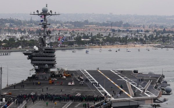 USS John C. Stennis departs San Diego