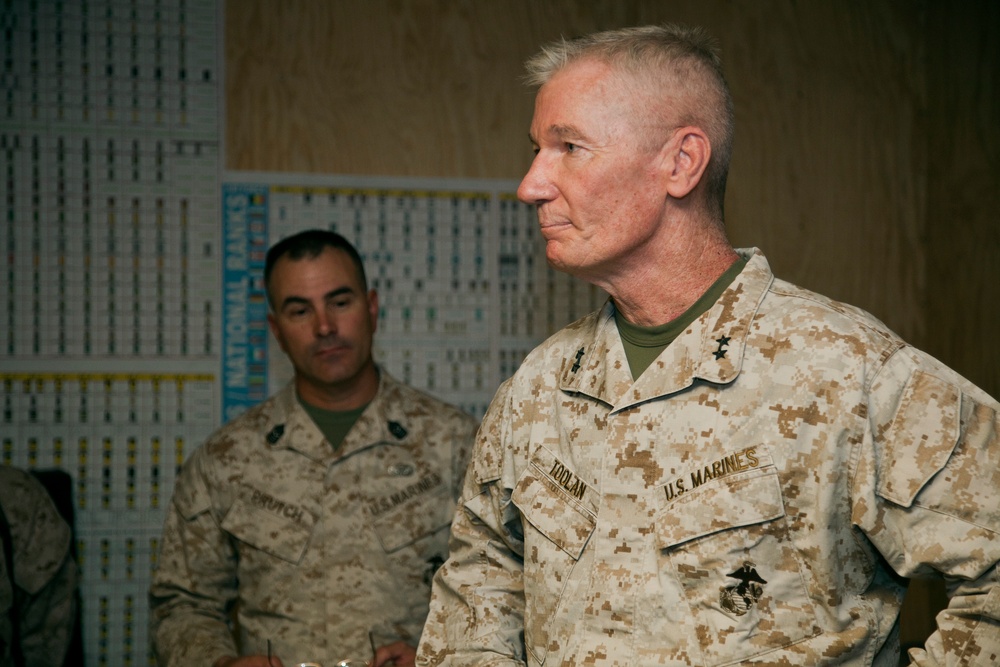 Senior Marine aviator in Afghanistan receives second star