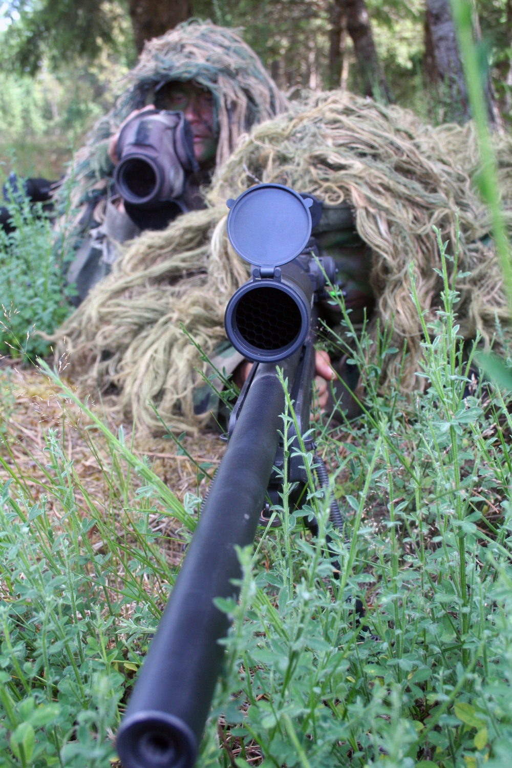 Air Force sniper team practices at Joint Base Lewis-McChord