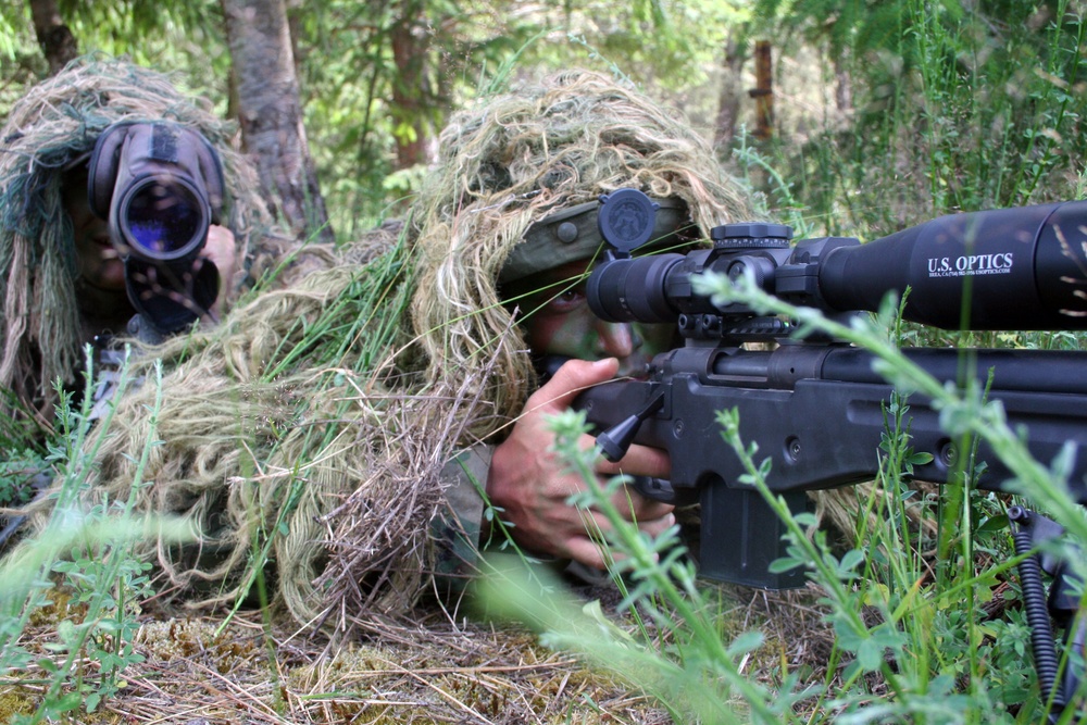 Air Force sniper team practices at Joint Base Lewis-McChord