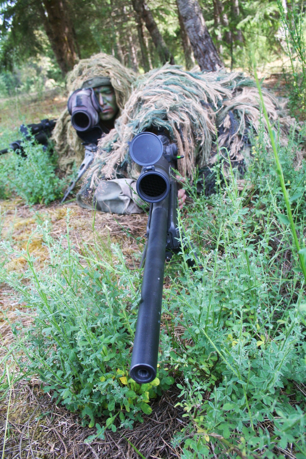 Air Force sniper team practices at Joint Base Lewis-McChord