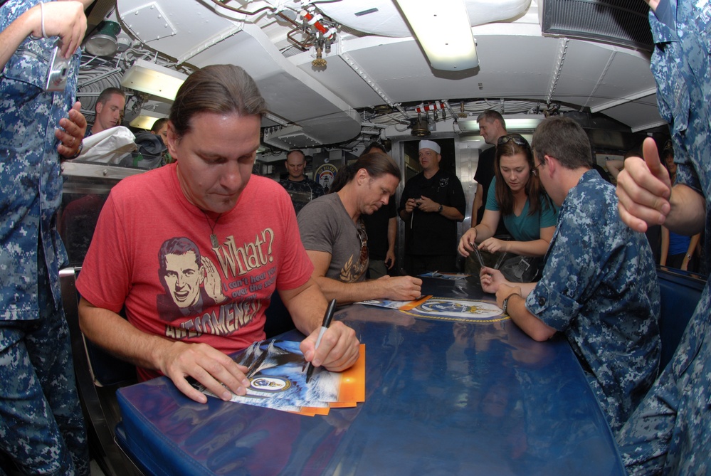 Megadeth visits USS Helena