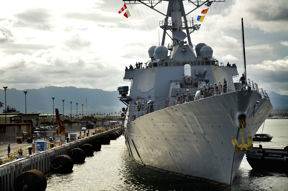 USS O'Kane on scheduled underway period