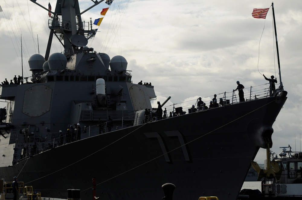 USS O'Kane on scheduled underway period