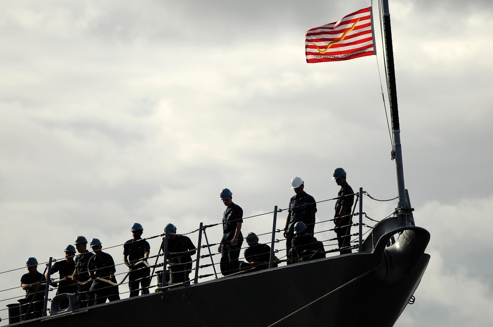 USS O'Kane on scheduled underway period