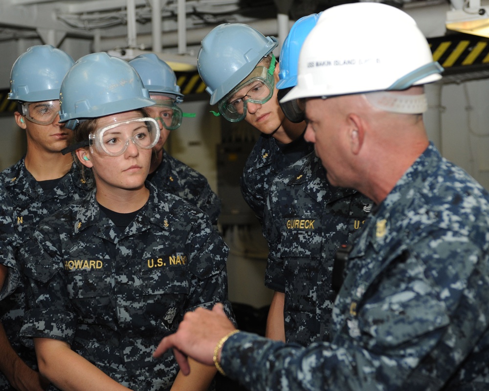 Midshipmen aboard USS Makin Island
