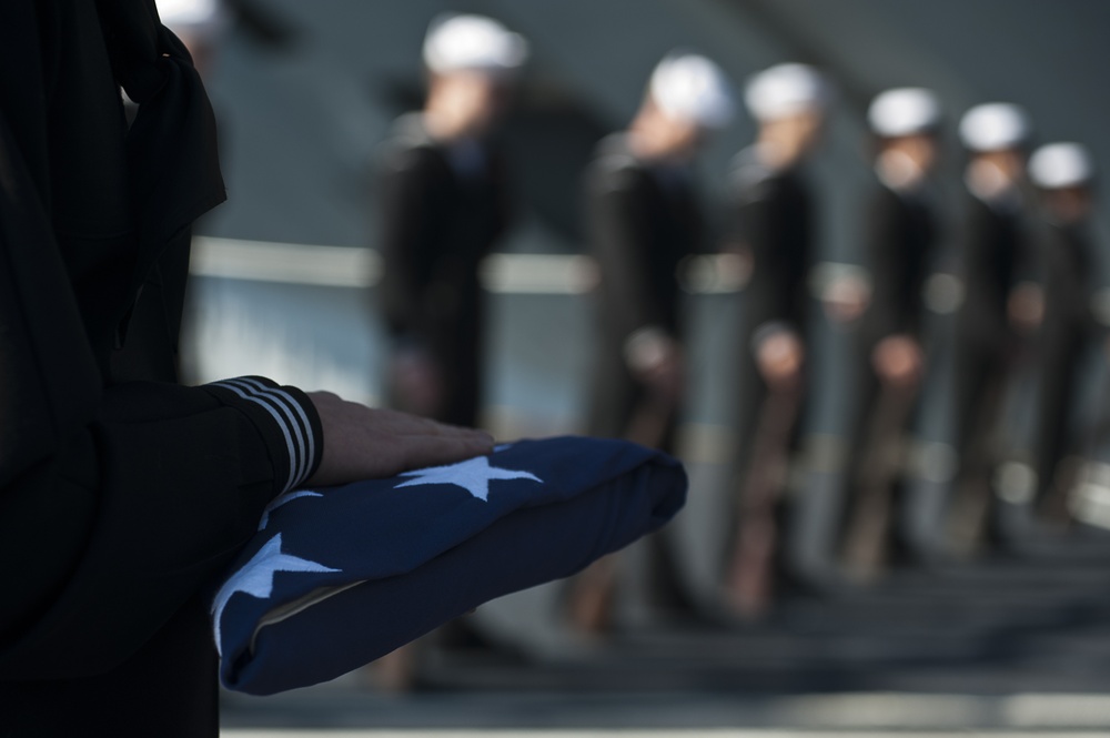 Burial at sea aboard USS John C. Stennis