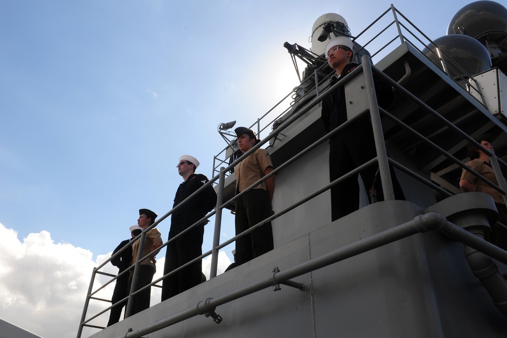 USS Germantown arrives in Brisbane