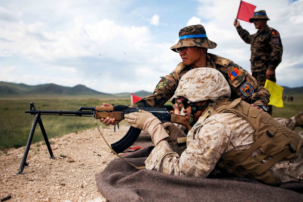 Warfighters shoot for peace during Exercise Khaan Quest 2011