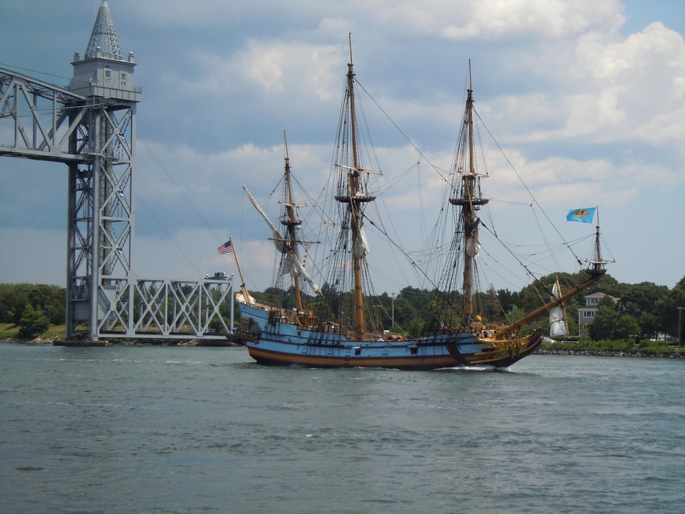 Tall ship makes voyage down Cape Cod Canal