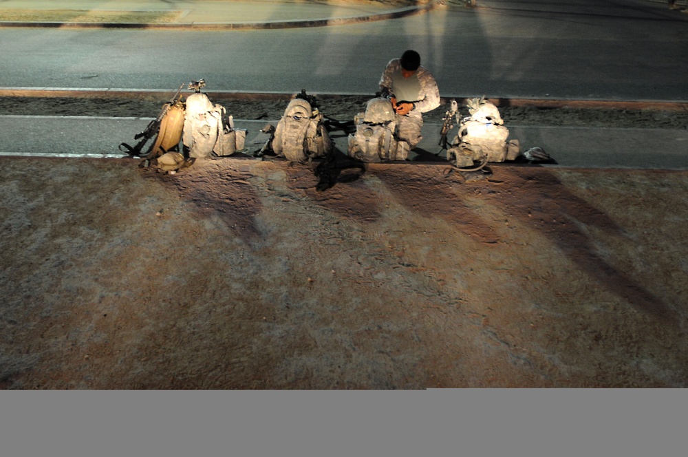 Gold Falcons prepare trucks and equipment for logistical convoy