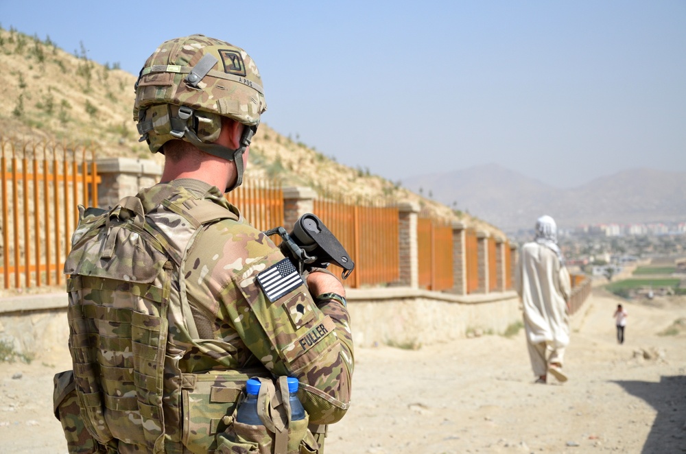 US Forces–Afghanistan, Force Patrol conducts a presence patrol in Kabul, Afghanistan