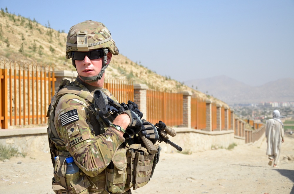 US Forces–Afghanistan, Force Patrol conducts a presence patrol in Kabul, Afghanistan