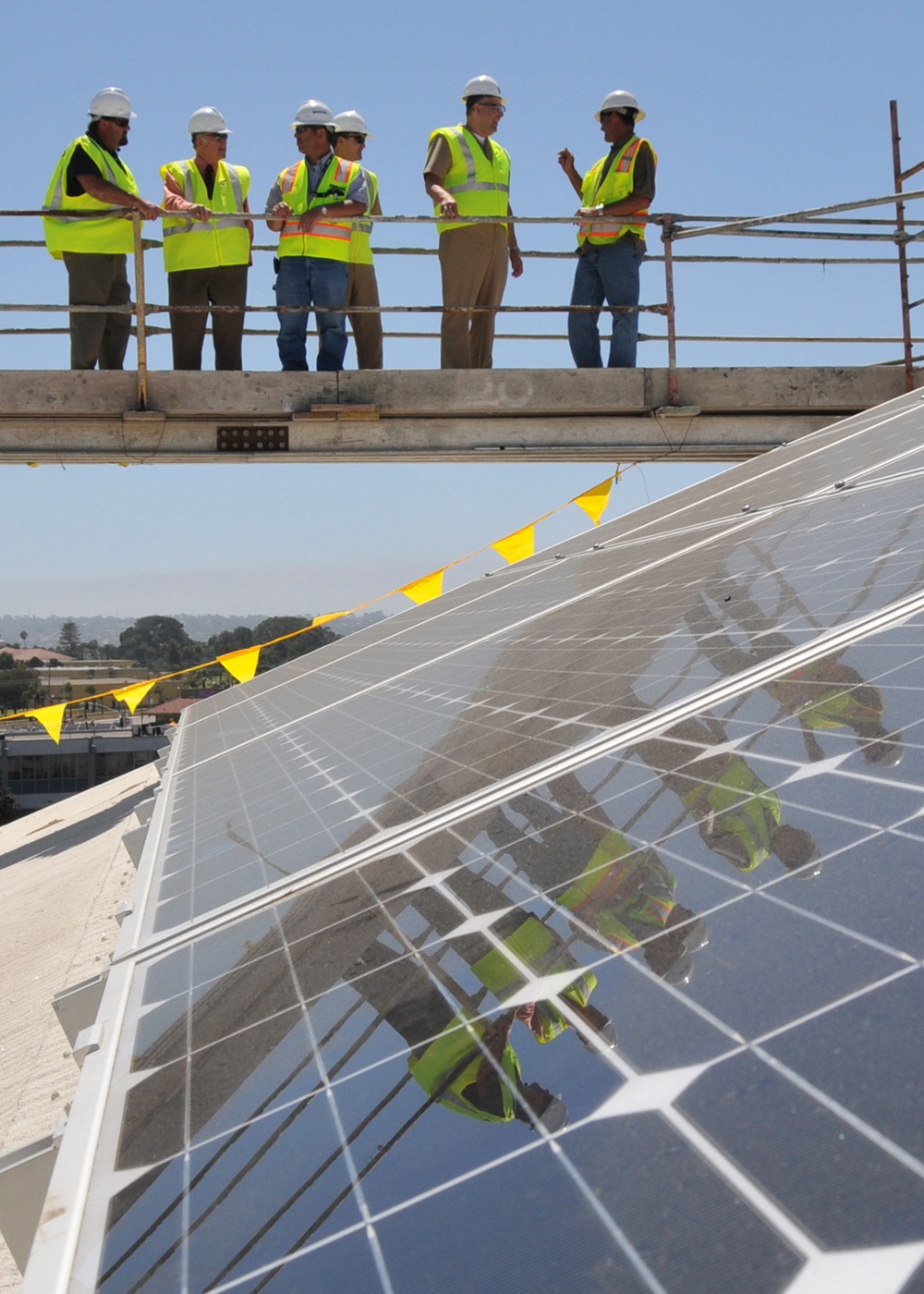 SPAWAR commander tours solar panel installation