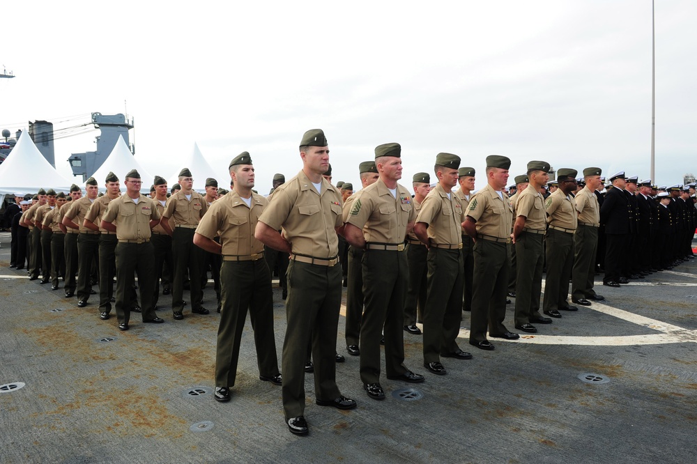 USS Germantown change of command ceremony