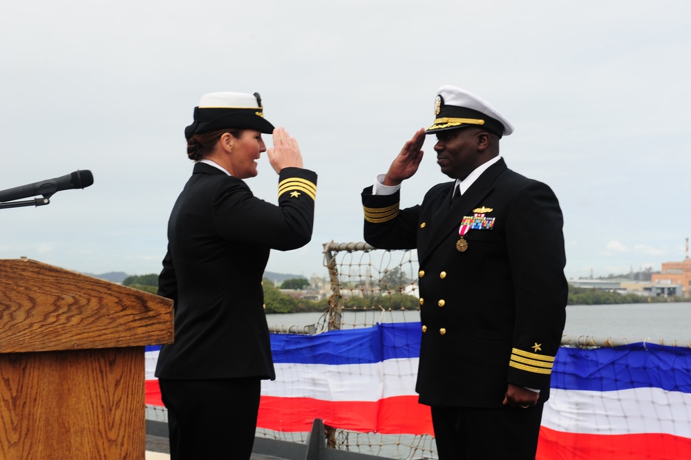 USS Germantown change of command ceremony