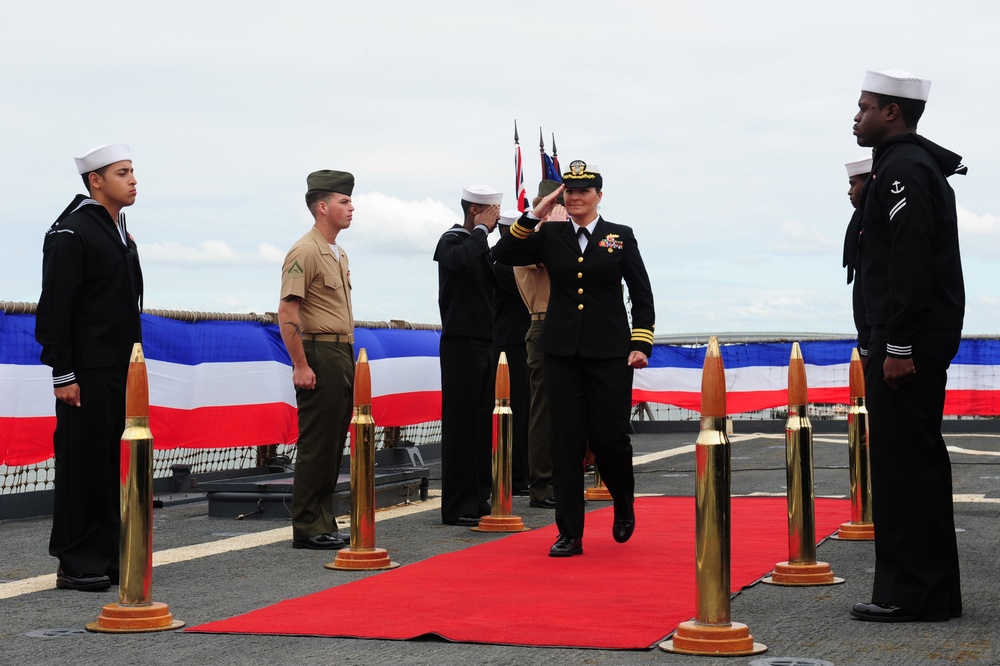 USS Germantown change of command ceremony