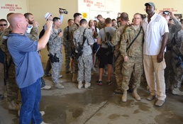 Celebrities visit Forward Operating Base Salerno
