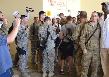Celebrities visit Forward Operating Base Salerno